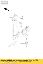 Here you can order the cap-spark plug kx125-j2 from Kawasaki, with part number 211301073: