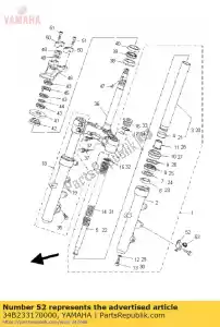 yamaha 34B233170000 suporte, cabo - Lado inferior