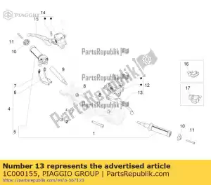 Piaggio Group 1C000155 palanca de freno trasero - Lado inferior