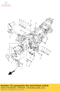 yamaha 5VK214450000 blijf, uitlaat 1 - Onderkant