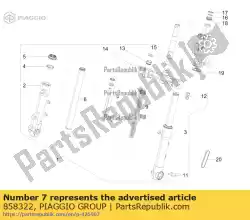 Ici, vous pouvez commander le ressort secondaire auprès de Piaggio Group , avec le numéro de pièce 858322: