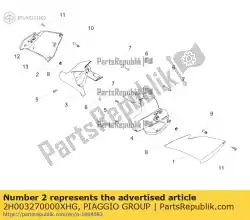 Here you can order the rh lat. Fairing, grey from Piaggio Group, with part number 2H003270000XHG: