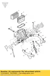 pijpomleiding van Triumph, met onderdeel nummer T2204005, bestel je hier online: