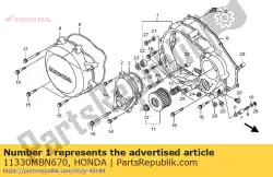 Aqui você pode pedir o cobrir comp., r. Bloco do motor em Honda , com o número da peça 11330MBN670: