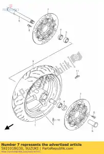 Suzuki 5921018G30 disc,front brak - Bottom side