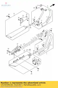 suzuki 1415039G30 échappement - La partie au fond