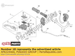 Qui puoi ordinare selettori luci rh. W / cablaggio da Piaggio Group , con numero parte AP8224466: