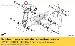 Aquí puede pedir amortiguador trasero de Honda , con el número de pieza 52400MJCD01: