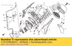 Honda 17231MENA31 cas, r. purificateur d'air - La partie au fond