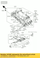 321800001, Kawasaki, frame-sub-comp kawasaki kfx kfxr 450, Nowy