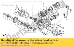 vulring, laatste aandrijfas (0. 40) van Honda, met onderdeel nummer 21311MEG000, bestel je hier online: