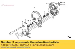 honda 43100MR5000 brake drum, rear, rear brake - image 9 of 9
