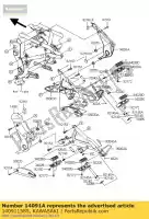 140911585, Kawasaki, deksel, draaipunt, rechts kawasaki er6n  d er6f er650 c ex650 er 6f abs 6n 650 , Nieuw