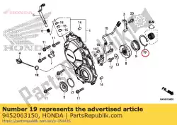 Aqui você pode pedir o anel de retenção, interno, 63 mm em Honda , com o número da peça 9452063150: