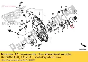 Honda 9452063150 anel de retenção, interno, 63 mm - Lado inferior