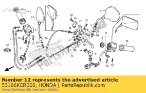 honda 53166KCR000 ustaw ilust, l hndl - Dół