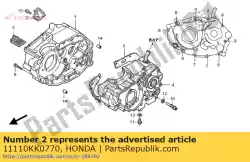 Ici, vous pouvez commander le assiette, reniflard auprès de Honda , avec le numéro de pièce 11110KK0770: