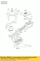 560611665, Kawasaki, modèle, couvercle latéral, lh zx750-p1 kawasaki zx 750 1996 1997 1998 1999 2000 2001, Nouveau