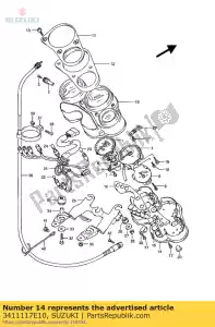 Suzuki 3411117E10 case ,meter - Bottom side