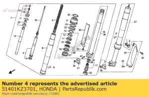 Honda 51401KZ3701 wiosna, poduszka prz - Dół