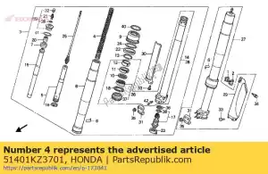 Honda 51401KZ3701 spring,fr.cushion - Bottom side