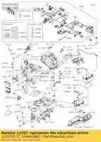 110570137, Kawasaki, 01 suporte, chave magnética kawasaki  650 2017 2018 2019 2020 2021, Novo