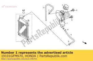 Honda 19101GFM970 tanque, radiador res - Lado inferior