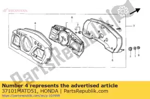 honda 37101MATD51 conjunto de caja, superior - Lado inferior