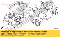 61861HM8B00ZA, Honda, guardabarros, r. fr. inferior * nh1 * negro honda  250 2017 2018 2019 2020, Nuevo