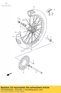 suzuki 5532002B10 szprychy ustawione, przód - Dół