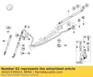 bmw 34322335923 brake line - Left side