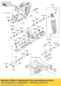kawasaki 45014036523J amortiguador, spg blk + bo ex300 - Lado inferior