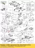 110550411, Kawasaki, beugel, harnas zx1400d8f kawasaki  zzr 1400 2008 2009 2010 2011 2012 2013 2014 2015 2016 2017 2018 2019 2020 2021, Nieuw