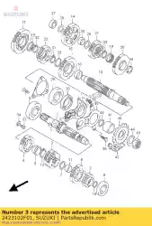 Tutaj możesz zamówić bieg, 3. I 4. Dr od Suzuki , z numerem części 2423102F01: