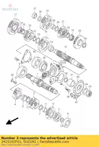 suzuki 2423102F01 bieg, 3. i 4. dr - Dół