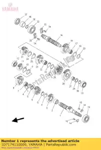 yamaha 1D7174110000 eixo principal - Lado inferior