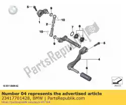 Here you can order the foot-operated shift lever from BMW, with part number 23417701428: