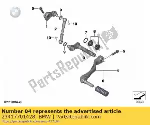 bmw 23417701428 foot-operated shift lever - Bottom side