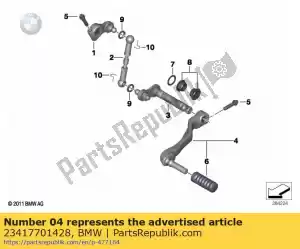 bmw 23417701428 levier de vitesses à pédale - La partie au fond