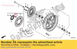 Ici, vous pouvez commander le boulon, disque, 6x17 auprès de Honda , avec le numéro de pièce 90105KZZ900: