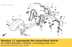 Tutaj możesz zamówić komplet b? Otników, l. Fr. *typ 1 od Honda , z numerem części 61120MCAA20ZA: