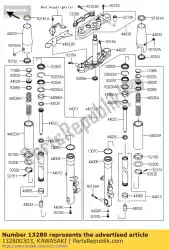 Qui puoi ordinare supporto vn1700e9f da Kawasaki , con numero parte 132800303: