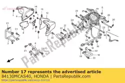 Ici, vous pouvez commander le tuyau, r. Protection de sacoche auprès de Honda , avec le numéro de pièce 84130MCAS40: