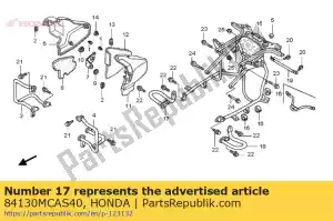 Honda 84130MCAS40 pijp, r. zadeltasbeschermer - Onderkant