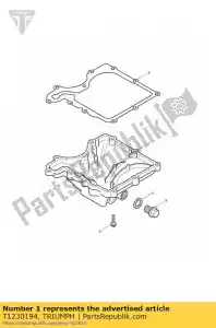 triumph T1230194 sump black - Bottom side