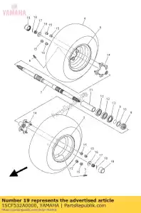 yamaha 1SCF532A0000 cap, wheel(rear) - Bottom side