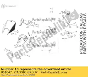 Piaggio Group 861047 koplamp - Onderkant