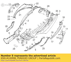 Piaggio Group 65614100M8 linker spoiler - Onderkant