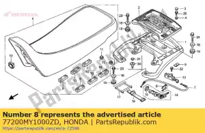 Honda 77200MY1000ZD assento comp, * type3 * - Lado inferior