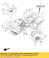 4721143F00291, Suzuki, cubierta, marco, l suzuki lt a 50 2002 2003 2004 2005, Nuevo